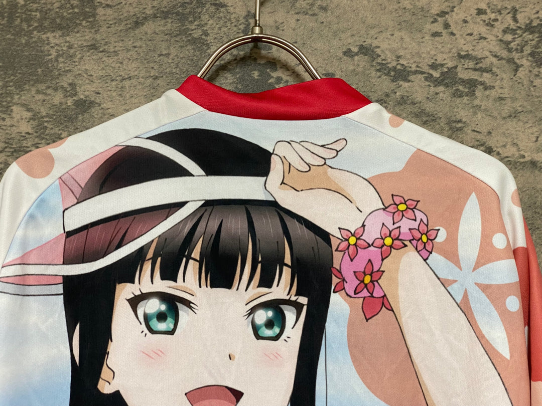 KG889 アウローラ AURORA 半袖 サイクルジャージ 白 赤 XL ラブライブ! サンシャイン!! 2022 黒澤ダイヤ Ver.