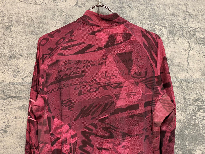 JZ865 ラファ Rapha PRO TEAM LONG SLEEVE THERMAL JERSEY ROAD GRAFFITI 長袖 サイクルジャージ ピンク L