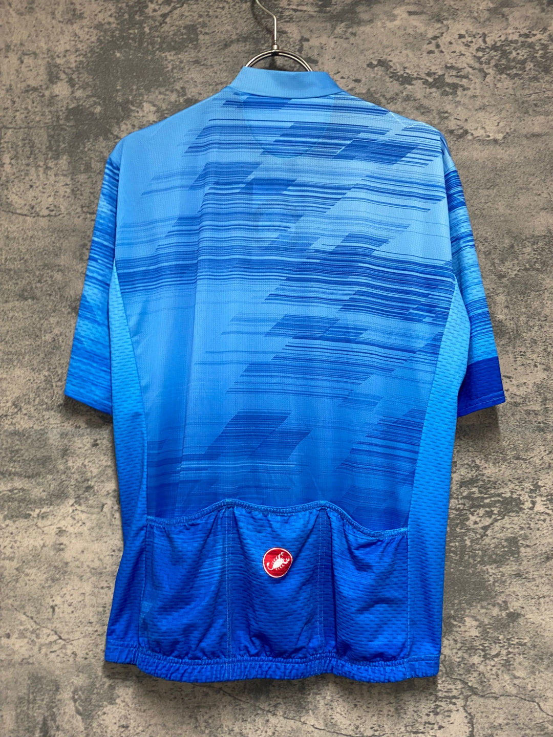 KG667 カステリ CASTELLI 半袖 サイクルジャージ 青 L