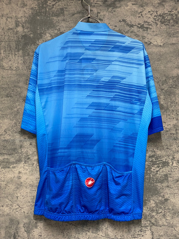 KG667 カステリ CASTELLI 半袖 サイクルジャージ 青 L