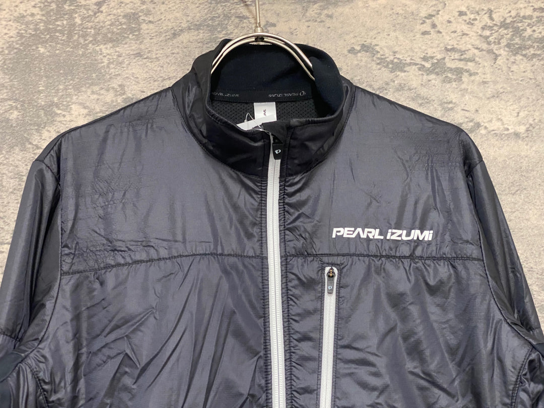 KE427 パールイズミ PEARL iZUMi 長袖 サイクルジャケット 紺 グレー M 裏起毛