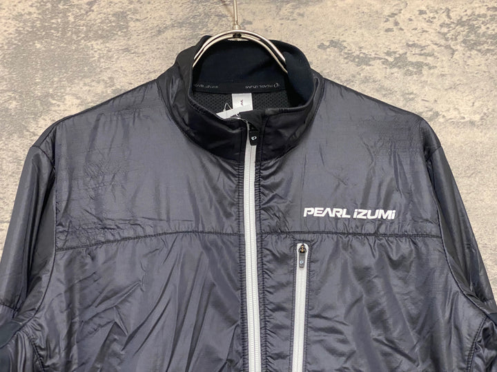 KE427 パールイズミ PEARL iZUMi 長袖 サイクルジャケット 紺 グレー M 裏起毛