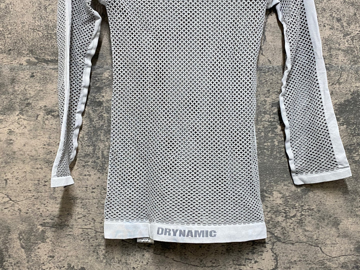 JO706 ミレー MILLET 長袖 ベースレイヤー メッシュ グレー S/M