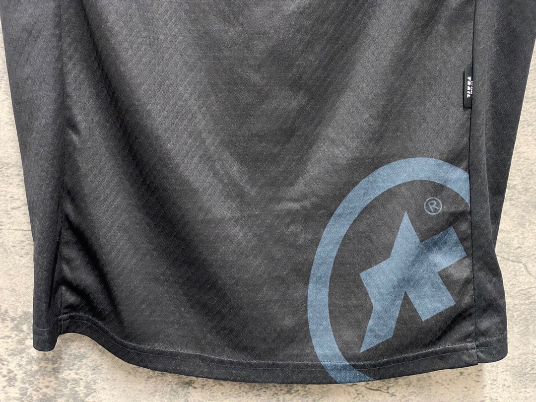 KF519 アソス ASSOS TRAIL SHORT SLEEVE JERSEY 半袖 トレイルジャージ 黒 S ※ほつれ大