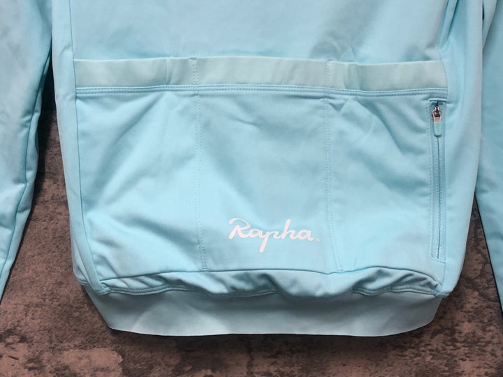 JG939 ラファ Rapha Rapha WOMEN'S CORE LONG SLEEVE JERSEY 長袖サイクルジャージ 水色 XS 裏起毛