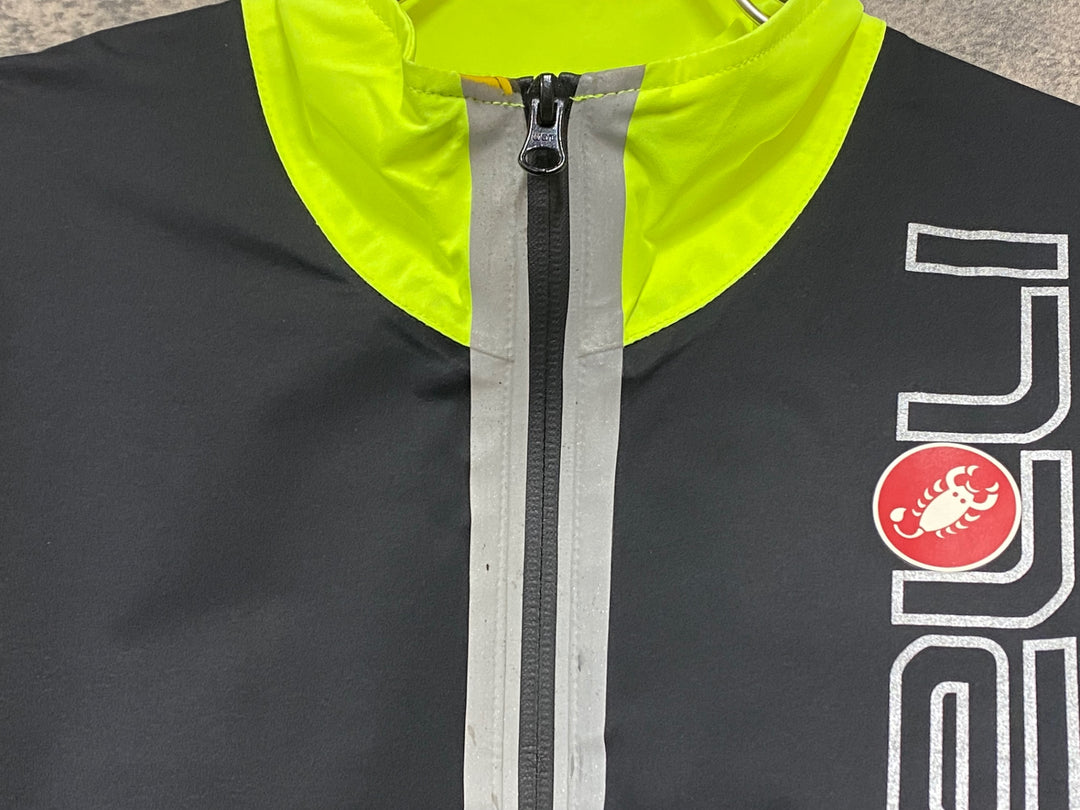 JW299 カステリ CASTELLI 長袖 ウインドブレーカー L ※汚れあり