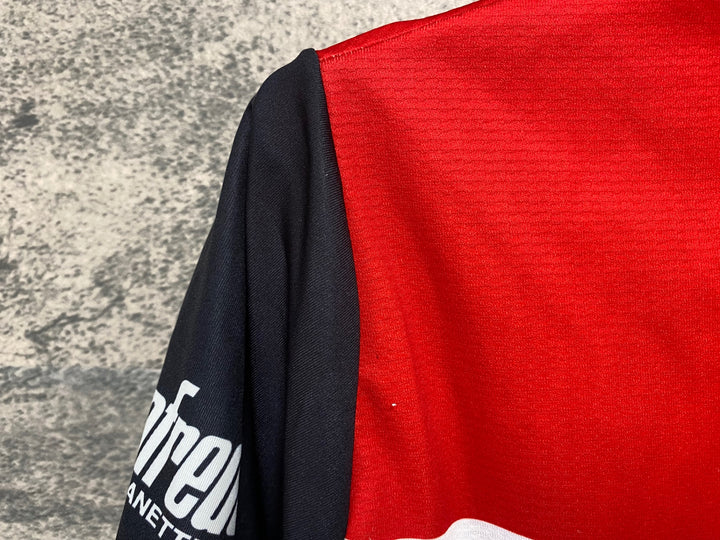 JT579 サンティーニ Santini 半袖 サイクルジャージ 赤 白 XS TREK Segafredo