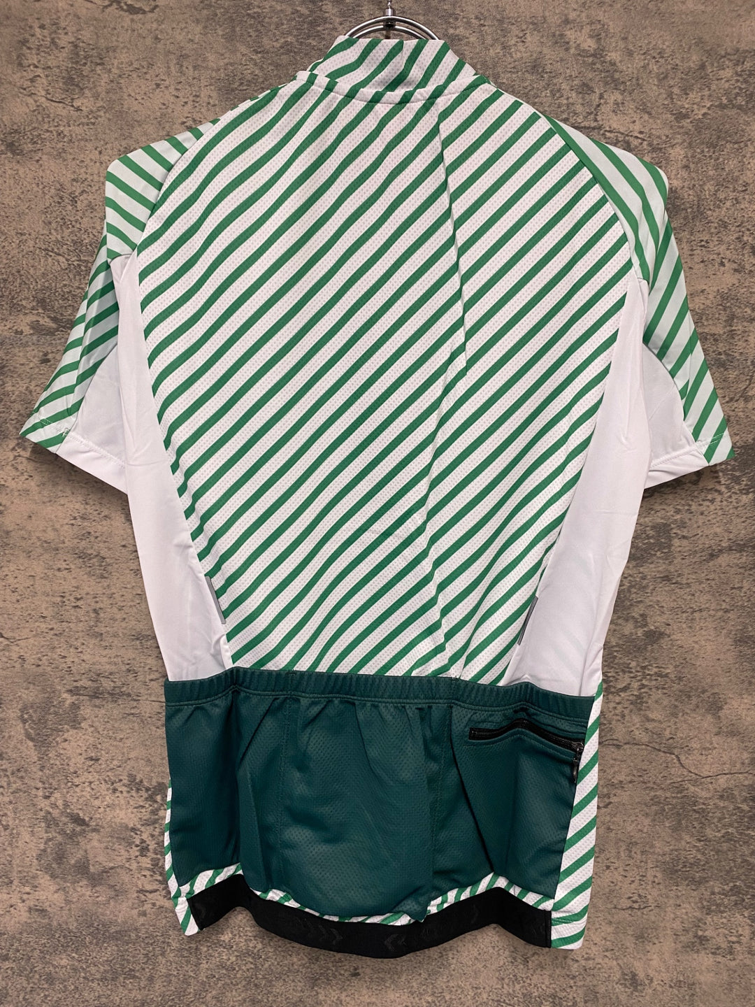 JV973 レリック reric Lotta Mens Standerd Jersey 半袖サイクルジャージ 白緑 M