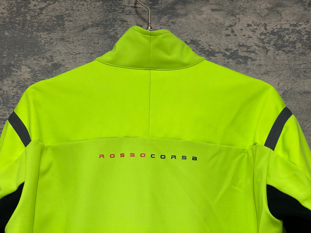 KG811 カステリ CASTELLI ロッソコルサ ROSSO CORSA perfetto 長袖 サイクルジャケット ネオンイエロー M GORE-TEX INFINIUM