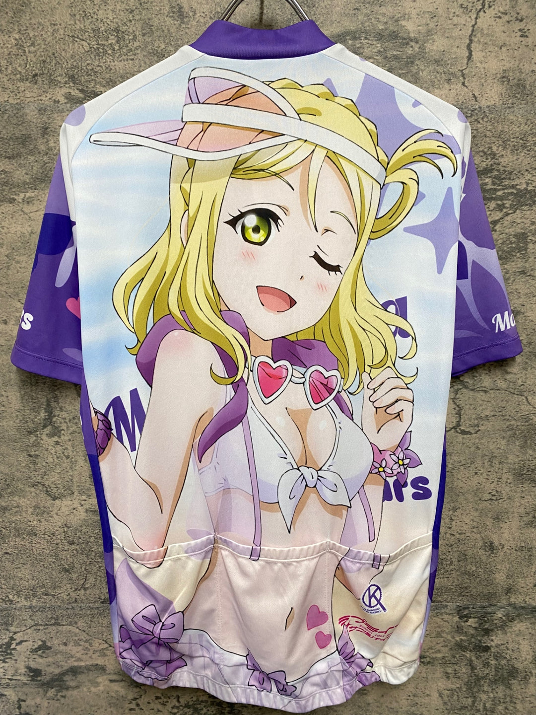 KA078 アウローラ AURORA 半袖 サイクルジャージ 紫 XL ラブライブ！サンシャイン!! 2022 小原鞠莉 痛ジャージ