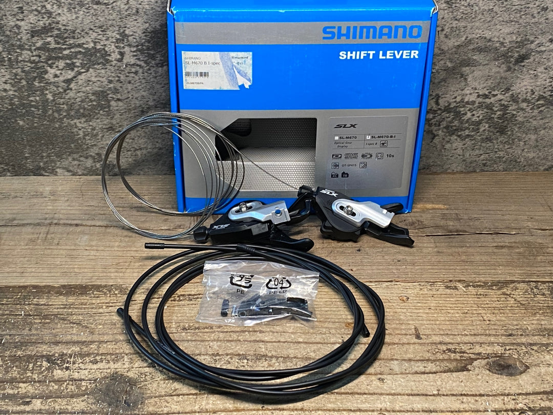 JK314 シマノ SHIMANO SLX SL-M670 B I-spec レバーセット 2,3x10S