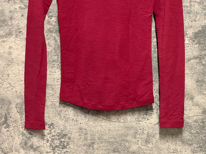 KP516 ラファ Rapha WOMEN'S LONG SLEEVE MERINO BASE LAYER 長袖 ベースレイヤー 赤 レディース XS