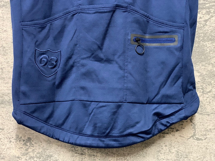 KH995 ラファ Rapha CHECK JERSEY 半袖 サイクルジャージ 紺 S