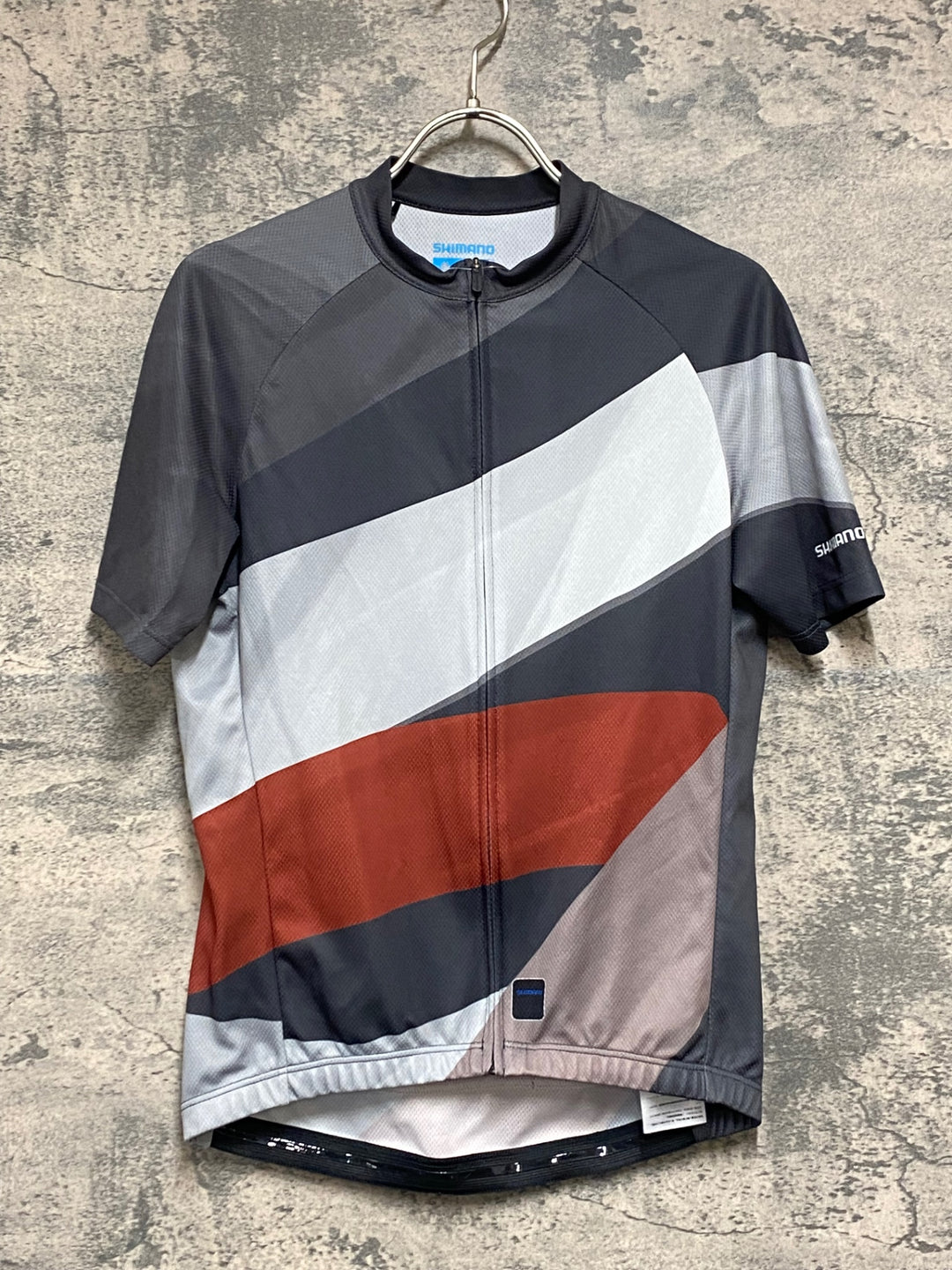 KC713 シマノ SHIMANO 半袖 サイクルジャージ 黒赤 ASIA M