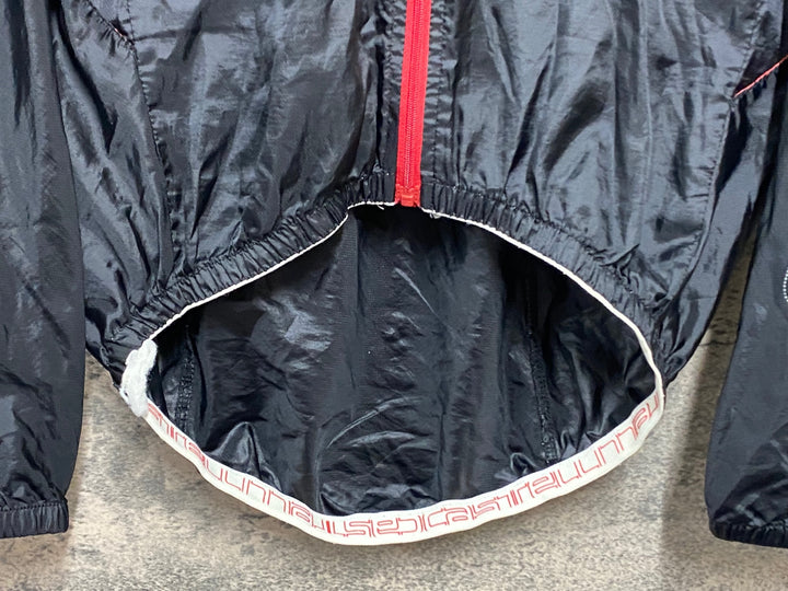 KB552 カステリ CASTELLI ウィンドブレーカー 黒 S ※ほつれ