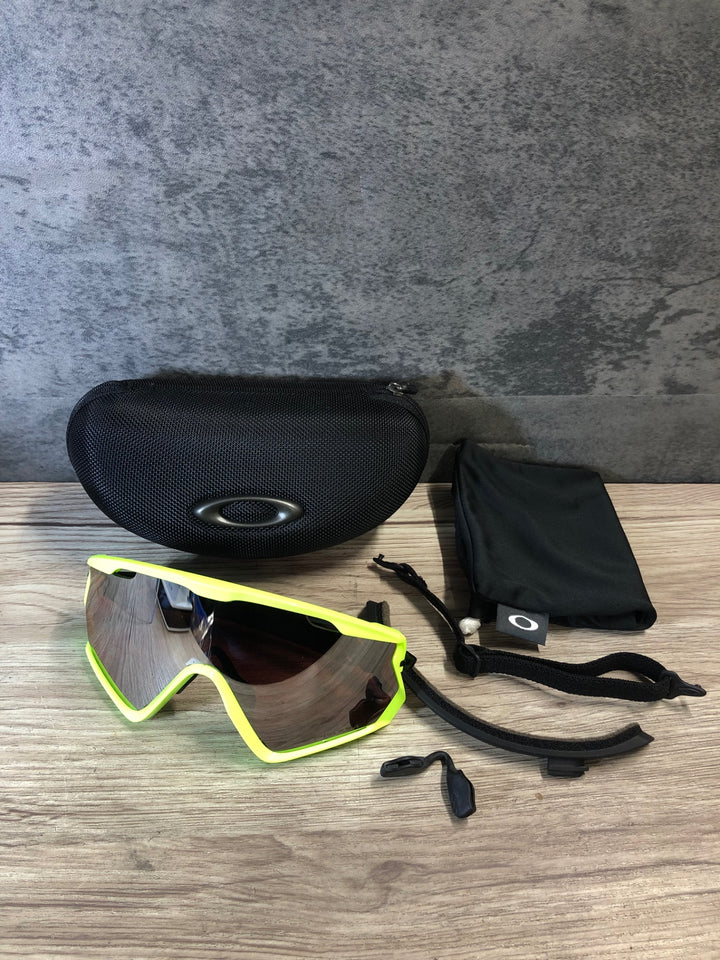 JS593 オークリー OAKLEY WINDJACKET 2.0 サングラス アイウェア 蛍光黄 黒 PRIZM ※レンズ剥離