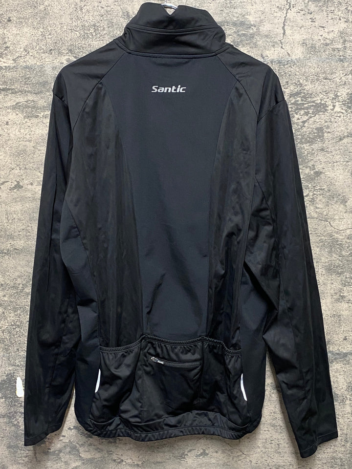 KP697 サンディック Santic 長袖 サイクルジャケット 黒 3XL 裏起毛