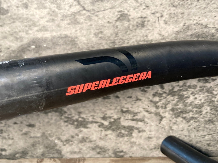JU277 デダエレメンティ DEDA ELEIMENTI SUPERLEGGERA カーボン ドロップハンドル エンド外-外420mm Φ31.7 ※クランプ痕有り