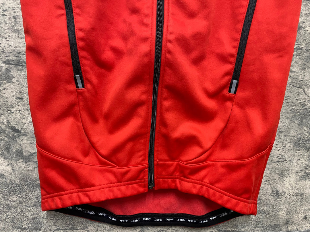 JT254 dhb サイクルベスト ジレ 赤 S 裏起毛