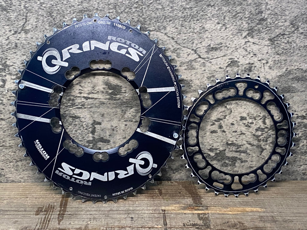 qリング チェーンリング 52-36 ROTOR チェーンリングQ-Ring OVAL 52×36T