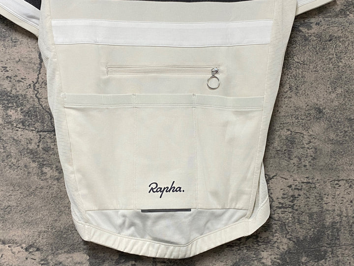 KJ683 ラファ Rapha BREVET LIGHTWEIGHT JERSEY 半袖 サイクルジャージ 白 ベージュ XS