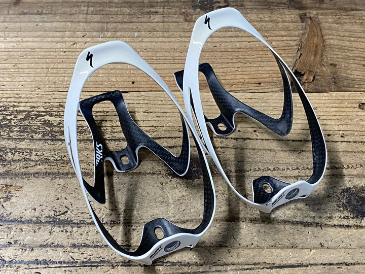 KF097 スペシャライズド SPECIALIZED Rib Cage II カーボン　ボトルケージ 白 2個セット