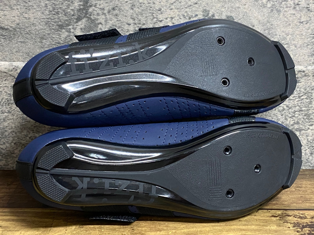 JX998 フィジーク fizik TEMPO R5 POWERSTRAP shoes ビンディングシューズ 3穴 紺 EU41