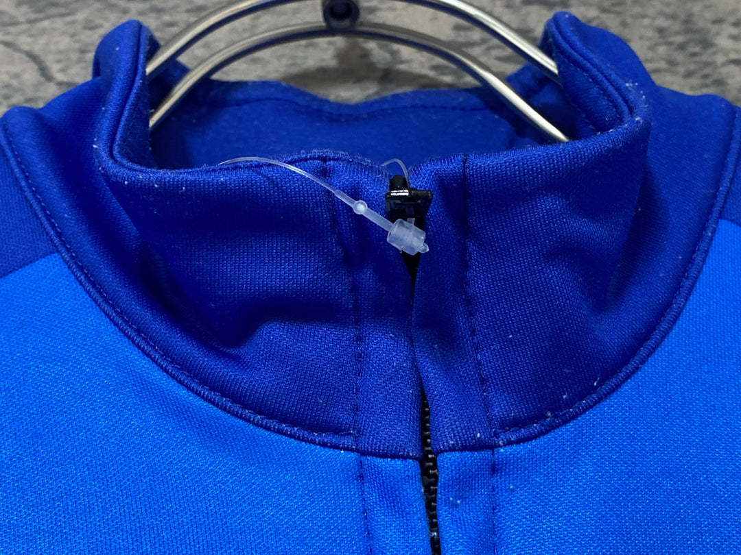 KI532 カステリ CASTELLI 長袖 サイクルジャージ 青 S 裏起毛 ※毛玉