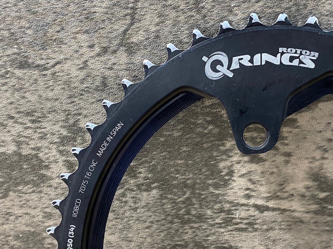JK644 ローター ROTOR Q-RINGS チェーンリング 50/34T 楕円 BCD110 セット