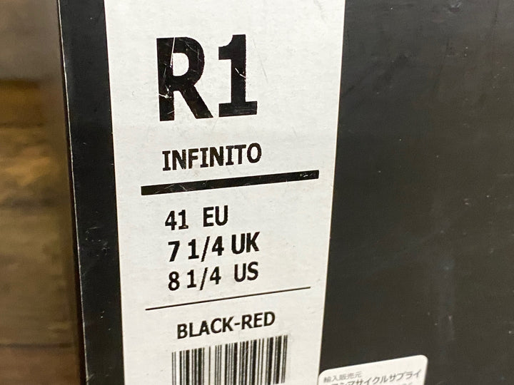 JY005 フィジーク fizik INFINITO R1 Shoes ビンディングシューズ 3穴 黒赤 EU41
