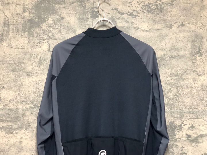 KO082 アソス assos MILLE GT spring fall long sleeve jersey 長袖 サイクルジャージ 黒グレー S 裏起毛