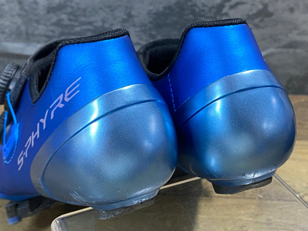 KD820 シマノ SHIMANO S-PHYRE RC9 SHRC902M B01 S ビンディングシューズ  3穴 青 EU39
