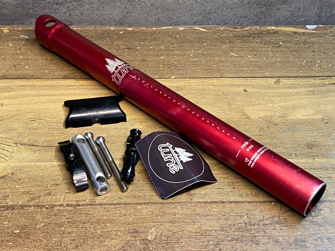 JO830 TUNE Starkes Stuck Seatpost アルミ シートポスト 赤 本体実測値300mm Φ27.2 ※カット済み
