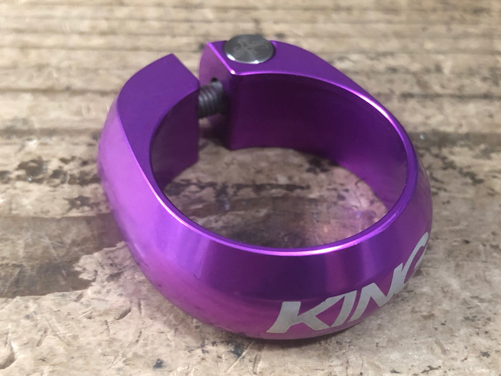 状態良好■MEGAKINGメガキング■限定カラー84cmパープル紫バイオレット JN631 クリスキング CHRIS KING シートポストカラー Φ34.9mm 3D VIOLET