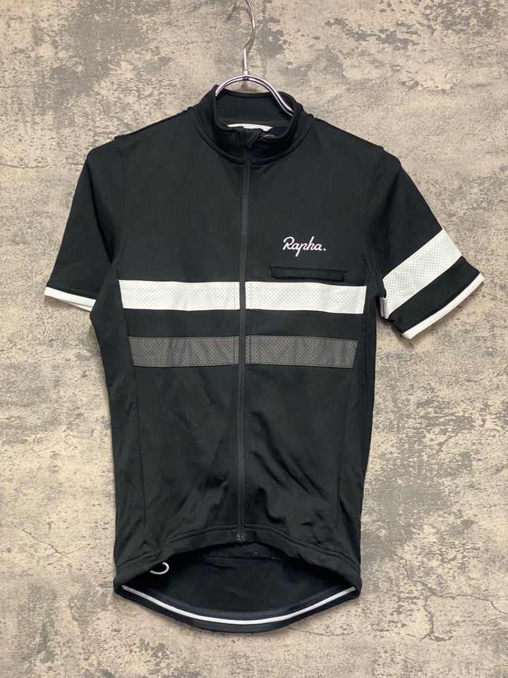 JV173 ラファ Rapha MEN'S SS TRAINING BREVET JERSEY 半袖 サイクルジャージ 黒 XS