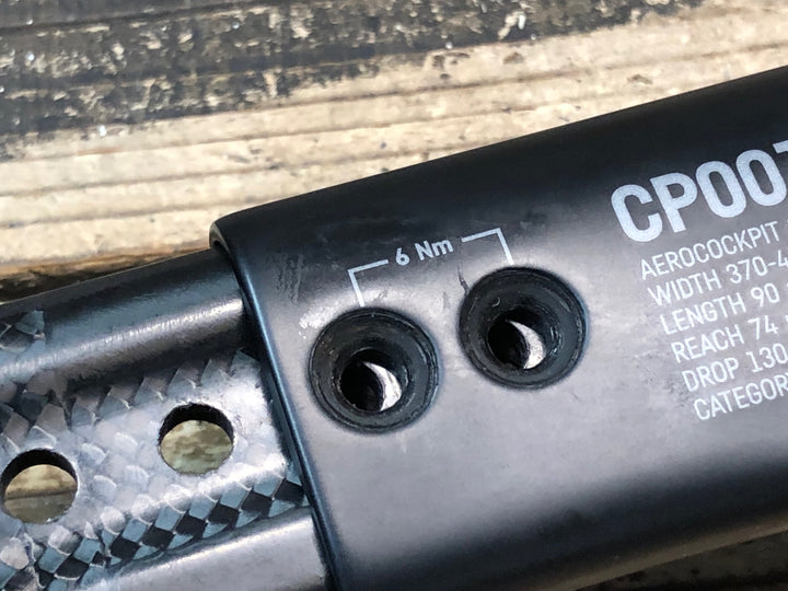 JC767 キャニオン CANYON CP0018 T-Bar カーボン 一体型ハンドル 90mm ※レバークランプ部のマーキング痕, ハンドル固定ボルト無し