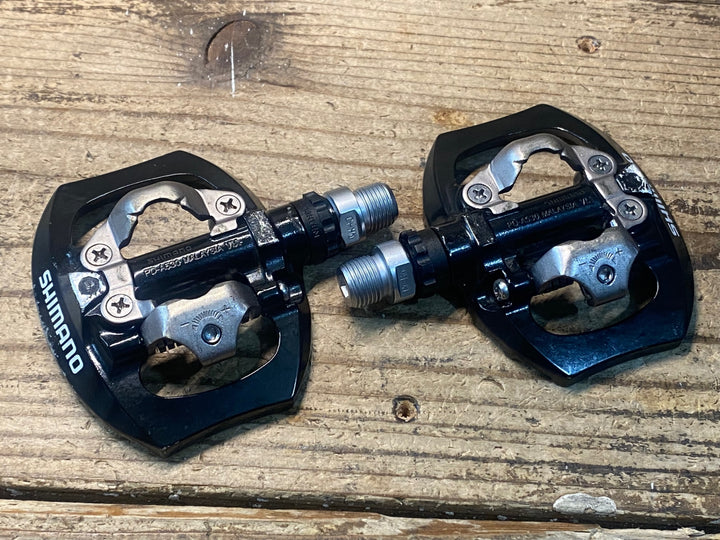 JO090 シマノ SHIMANO PD-A530 ビンディングペダル 片面フラット 黒 SPD