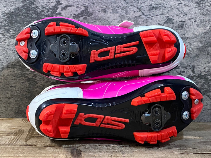KG405 シディ SIDI TRACE MTB WMN ビンディングシューズ 2穴 ピンク ホワイト レディース EU36W ※ペン字あり