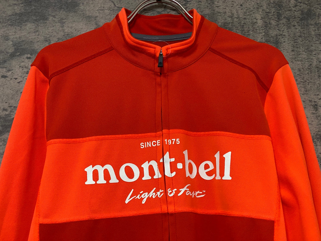 KF256 モンベル mont-bell 長袖 サイクルジャージ オレンジ XL
