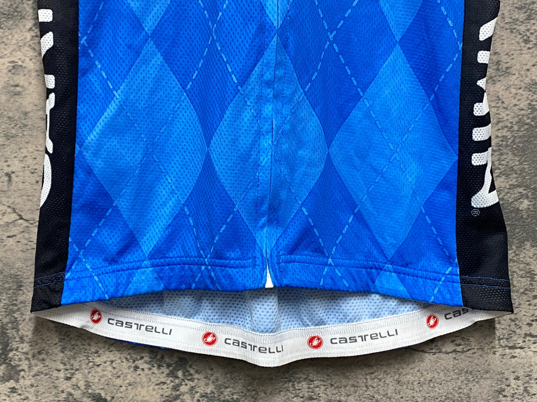 KB550 カステリ CASTELLI GARMIN 半袖 サイクルジャージ 青 M