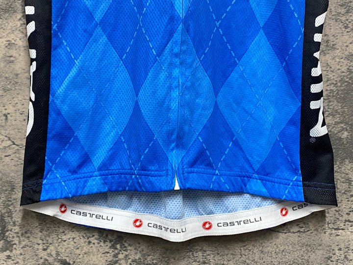 KB550 カステリ CASTELLI GARMIN 半袖 サイクルジャージ 青 M