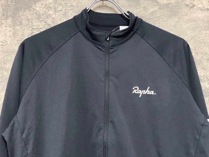 JU407 ラファ Rapha CORE LONG SLEEVE JERSEY 長袖 サイクルジャージ 黒 L 裏起毛