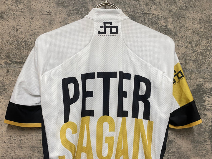 JR979 スポーツフル sportful 半袖 サイクルジャージ 白 黒 M PETER SAGAN