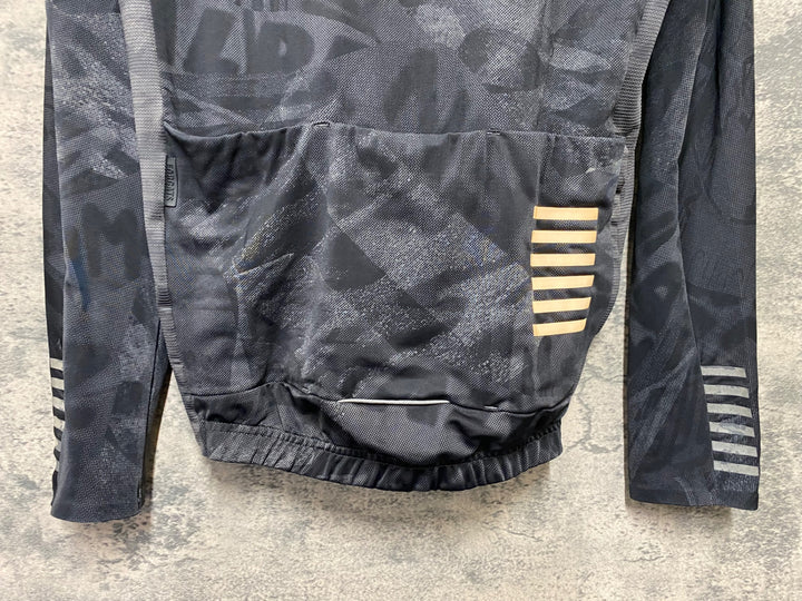 JM647 ラファ Rapha PRO TEAM LS TRAINING JERSEY RACE PRINT PACK 長袖 サイクルジャージ 黒 M