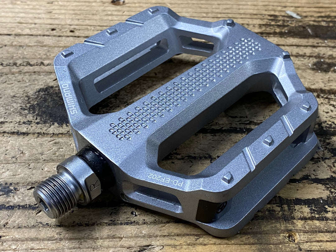 KP085 シマノ SHIMANO PD-EF202 フラットペダル シルバー