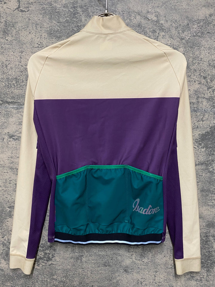 JV358 イザドア Isadore Alternative long sleeve jersey 長袖サイクルジャージ 紫緑ベージュ S レディース 裏起毛
