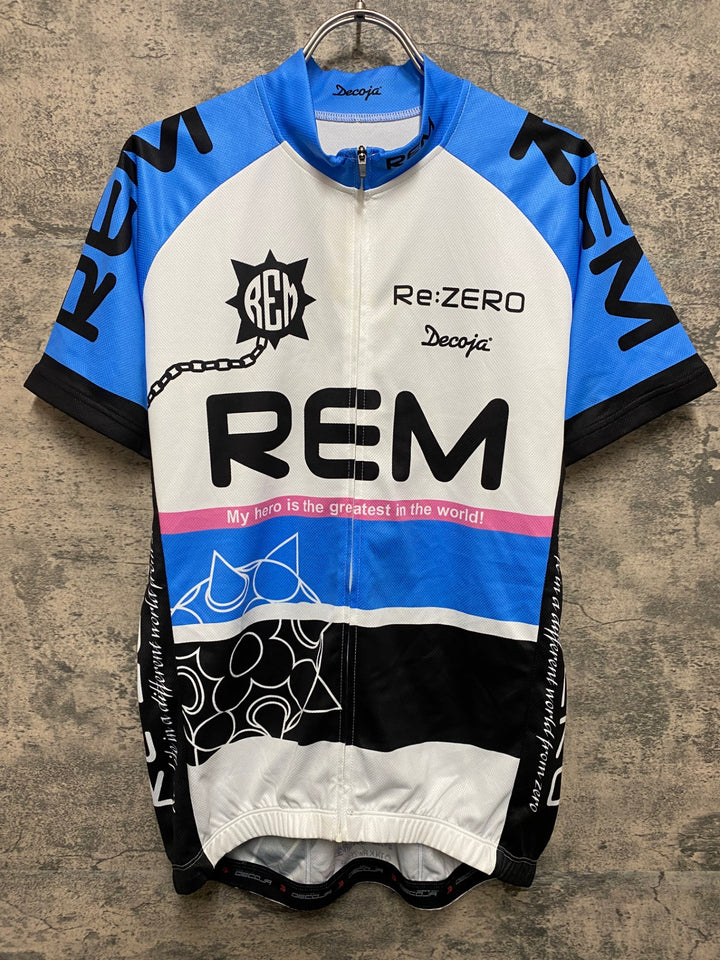 JQ009 DECOJA 半袖 サイクルジャージ 総柄 XL Re：ゼロから始める異世界生活 レム