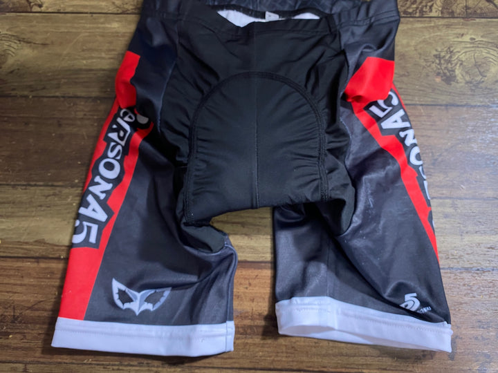 KF467 グッドスマイルレーシング GSR Gear 半袖 サイクルジャージ レーサーパンツ セット 黒 赤 XS 痛ジャージ PeRSONA5