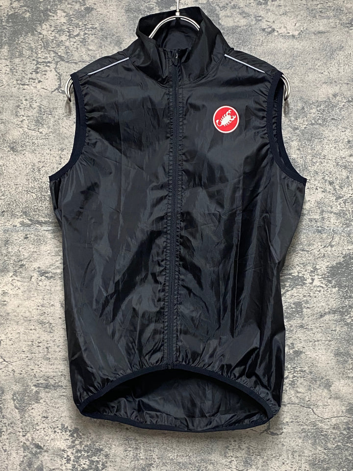 KF199 カステリ CASTELLI ジレ サイクルベスト 黒 S