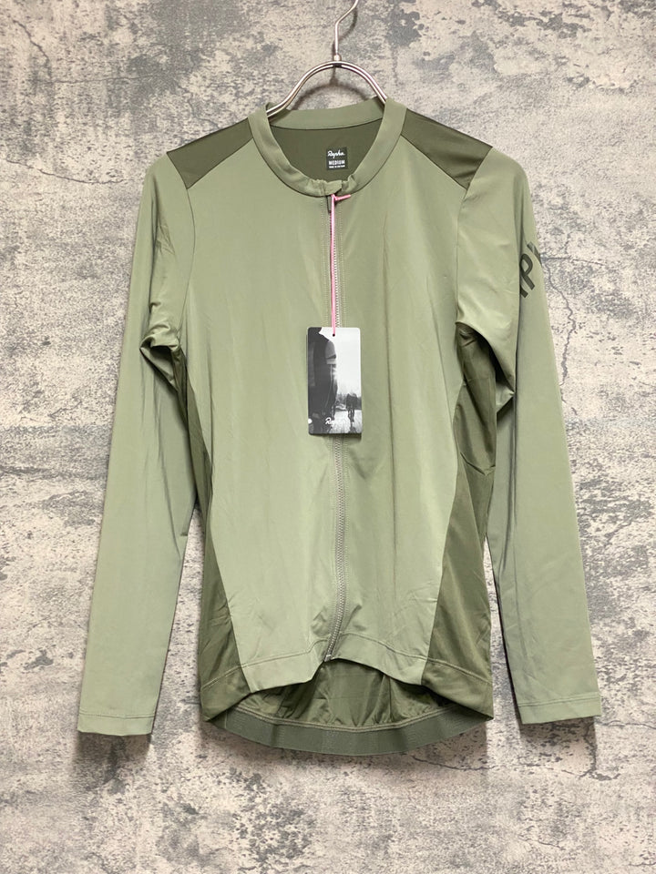 KM146 ラファ Rapha PRO TEAM LONG SLEEVE LIGHTWEIGHT JERSEY 長袖 サイクルジャージ カーキ M